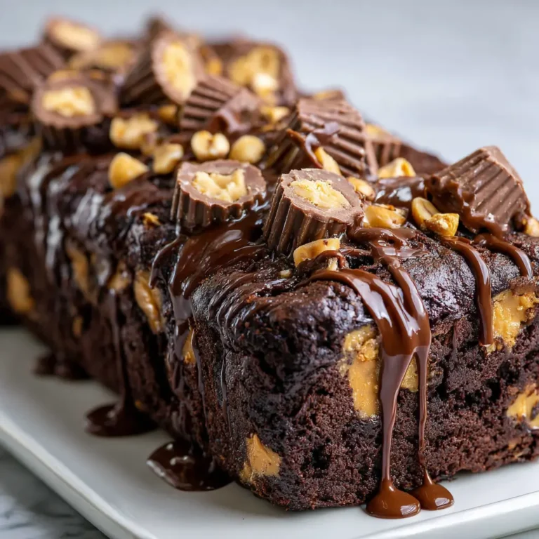 Bourbon Reese’s Chocolate Peanut Butter Earthquake Cake