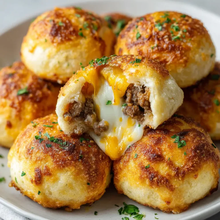 Garlic Parmesan Cheeseburger Bombs