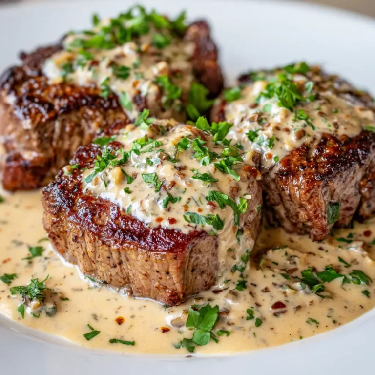 Steak with Haunted Bourbon Garlic Cream Sauce