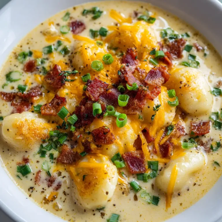 Bacon Cheddar Gnocchi Soup