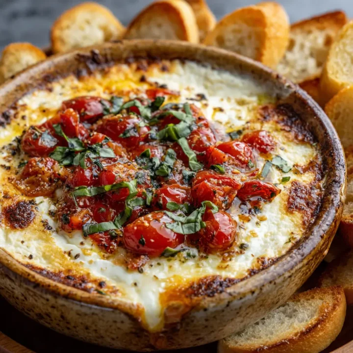 Baked Goat Cheese Bruschetta Dip