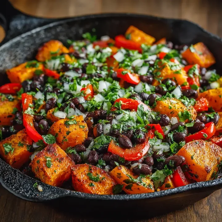 Black Bean Sweet Potato Taco Skillet