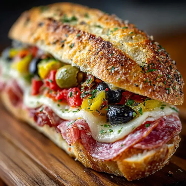 Classic Italian Muffuletta Sandwich