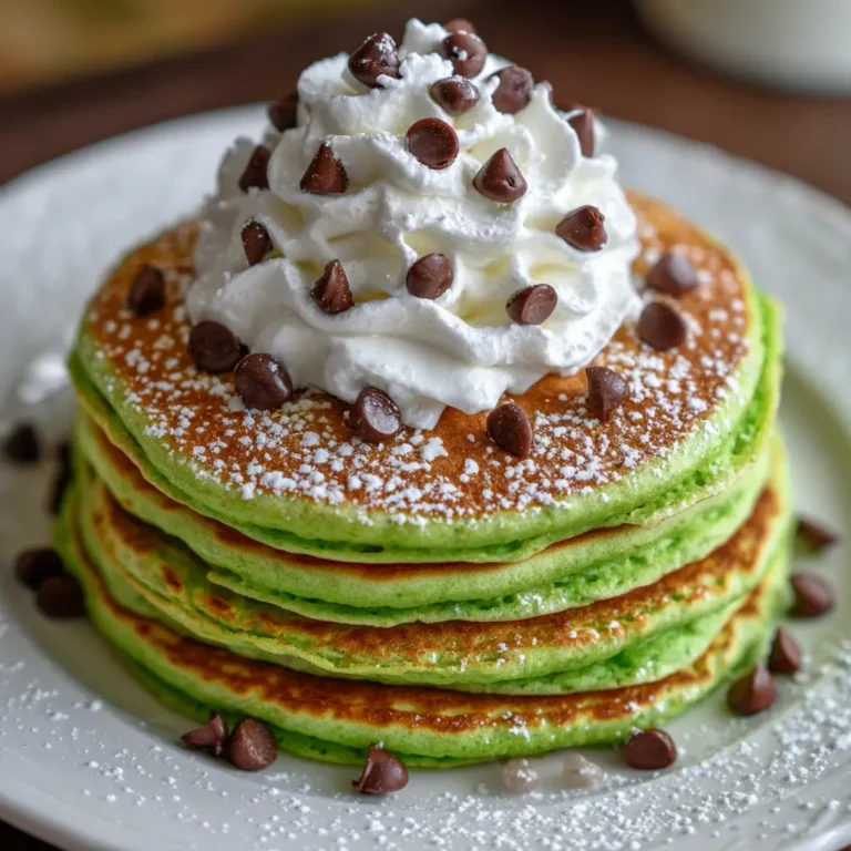Copycat IHOP Grinch Pancakes