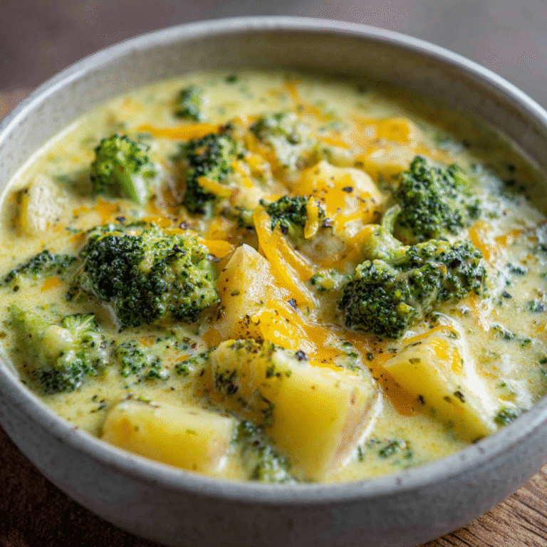 Crockpot Potato Broccoli Cheddar Soup