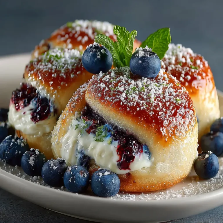 Easy Blueberry Cheesecake Rolls for Dessert