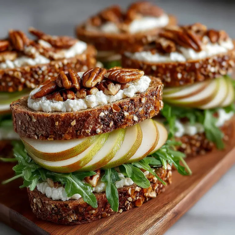Easy Pear Tea Sandwiches with Honey Pecan Cream Cheese