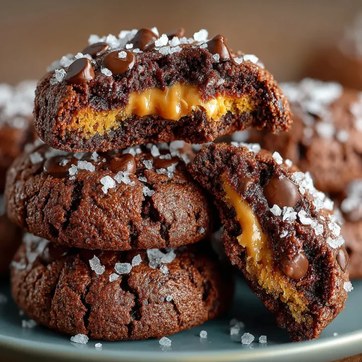 Irresistible Peanut Butter Stuffed Chocolate Pumpkin Cookies