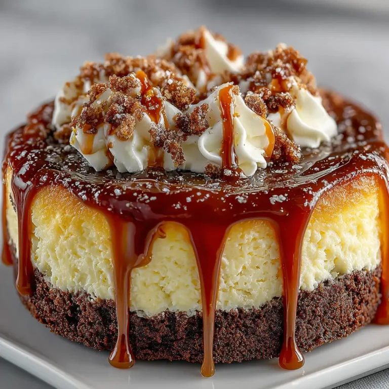 Indulgent Caramel Brownie Cheesecake