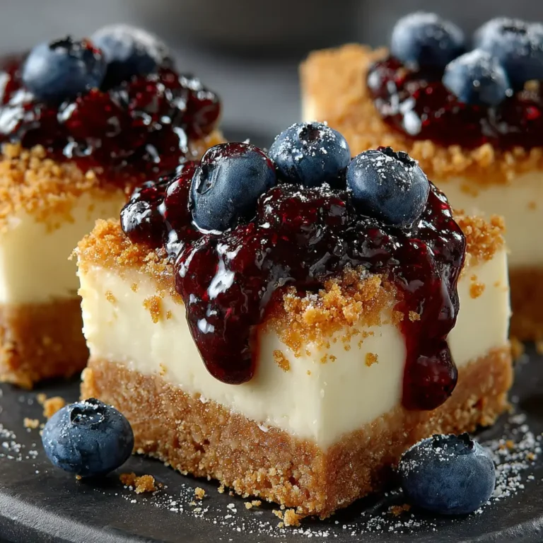 No-Bake Blueberry Cheesecake Bars Recipe