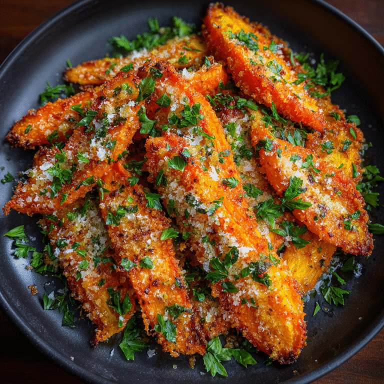 Parmesan Crusted Smashed Carrots