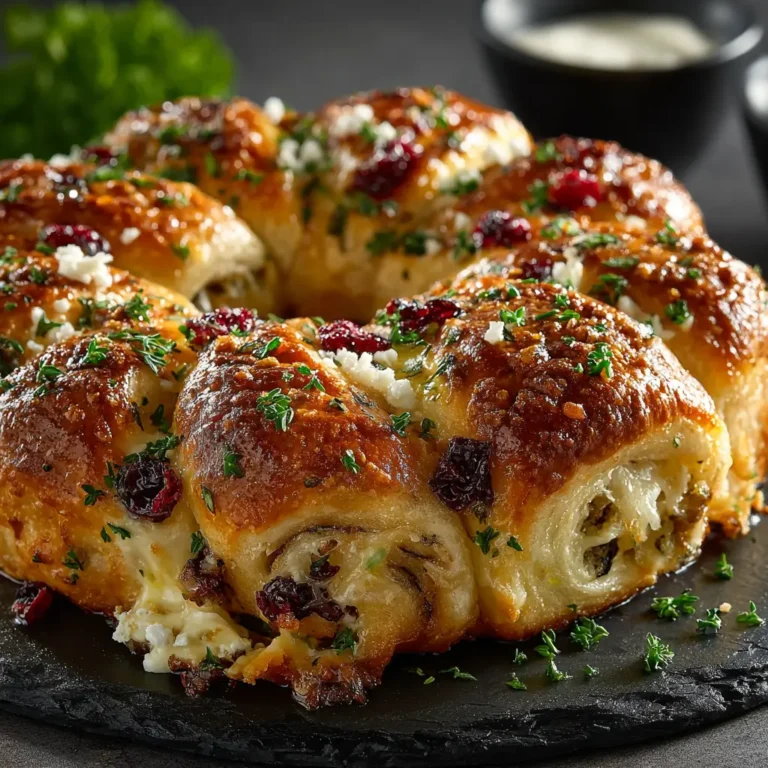 Savory Turkey and Cranberry Crescent Ring