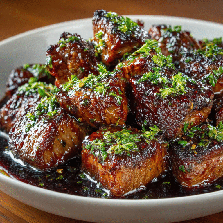 Steak Bites With Red Wine Pan Sauce