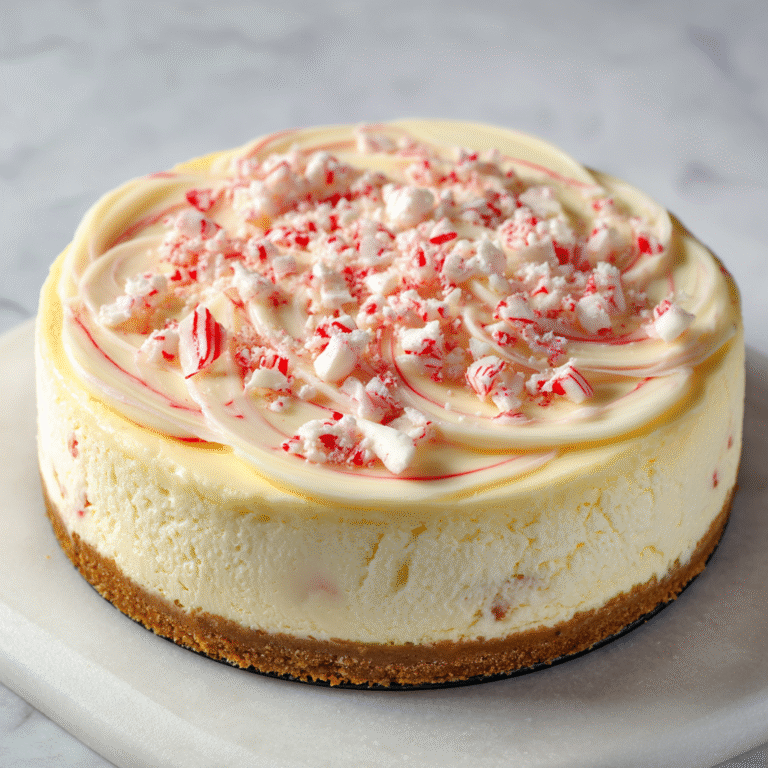 White Chocolate Peppermint Cheesecake