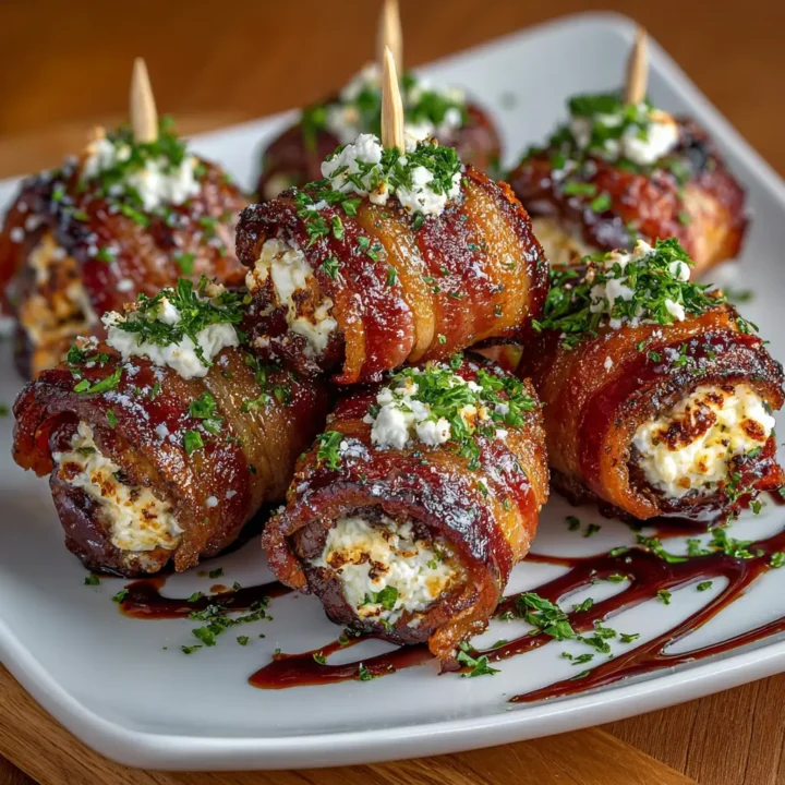Bacon-Wrapped Dates with Goat Cheese Recipe