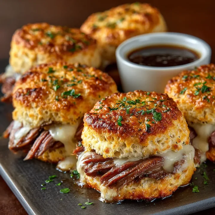 Baked French Dip Biscuits Recipe