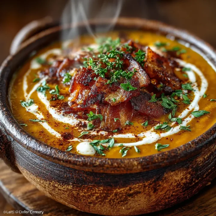Butternut Squash & Bacon “Cauldron” Soup
