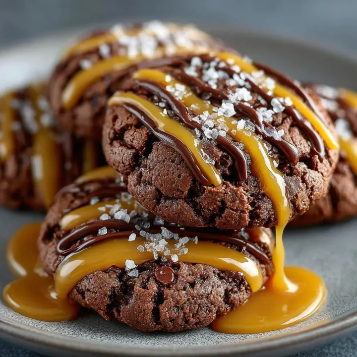 Chocolate Peanut Butter Cookies with Gooey Caramel Recipe