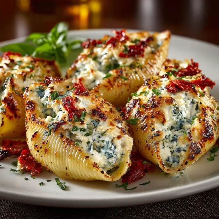 Creamy Sun-Dried Tomato and Ricotta Stuffed Shells Recipe