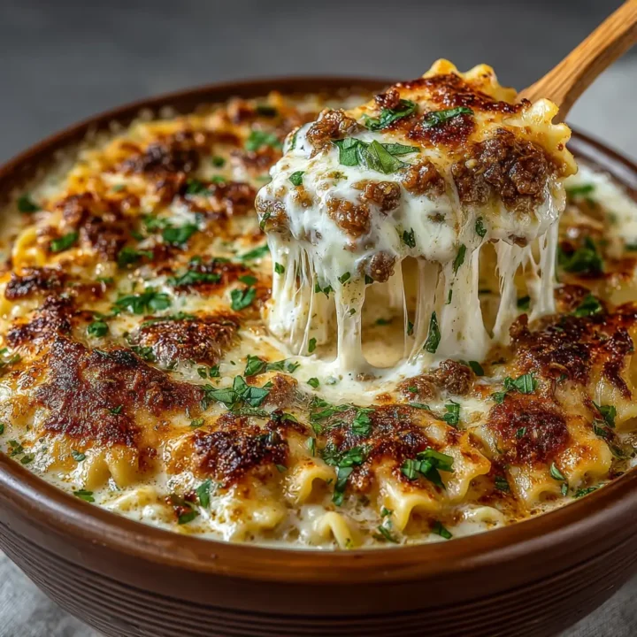 Decadent Creamy Alfredo Lasagna Soup