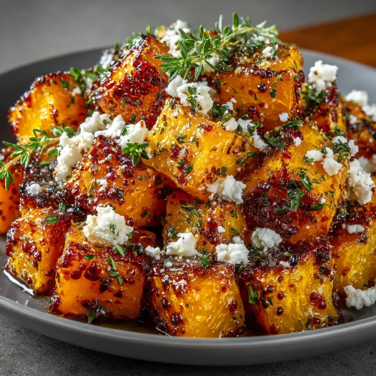 Easy Roasted Butternut Squash with Honey and Feta Recipe