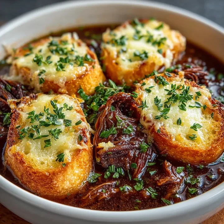 French Onion Beef Short Rib Soup Recipe