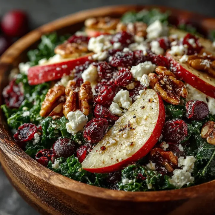 Salads with Apples, Kale, and Cranberries