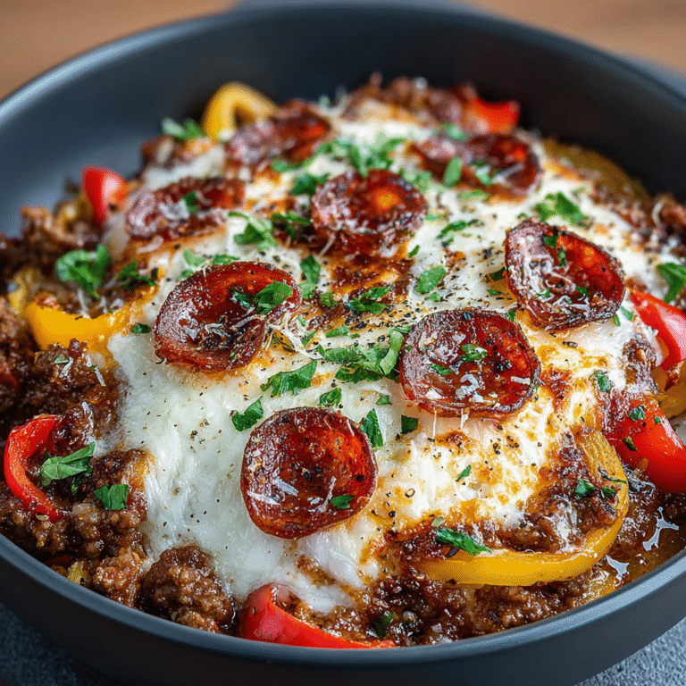 Low Carb Crustless Pizza Bowl Recipe