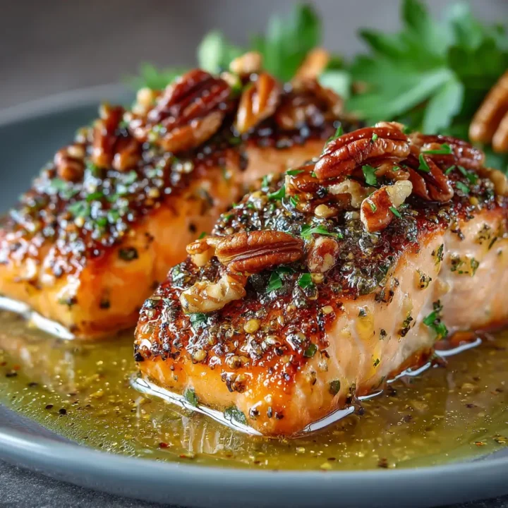 Maple Glazed Salmon with Pecans Recipe