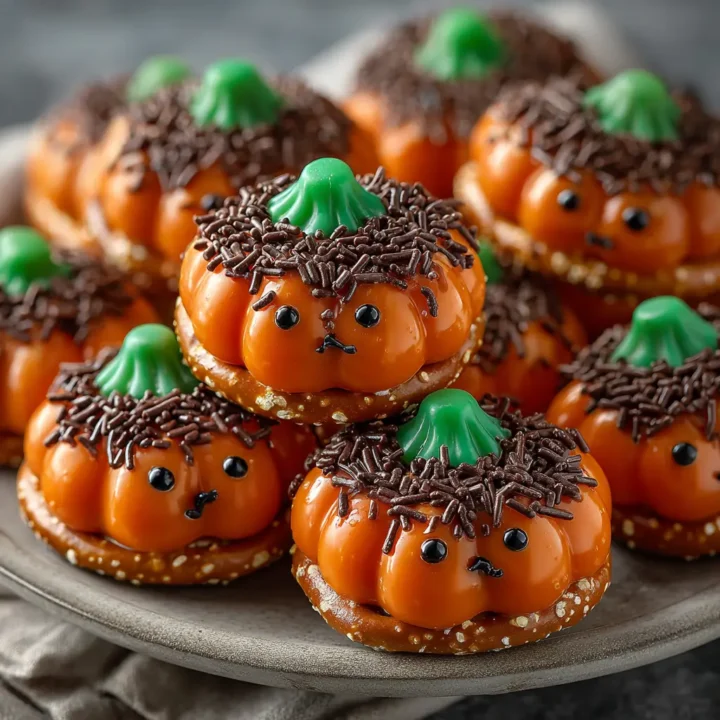 Mini Pretzel Pumpkins