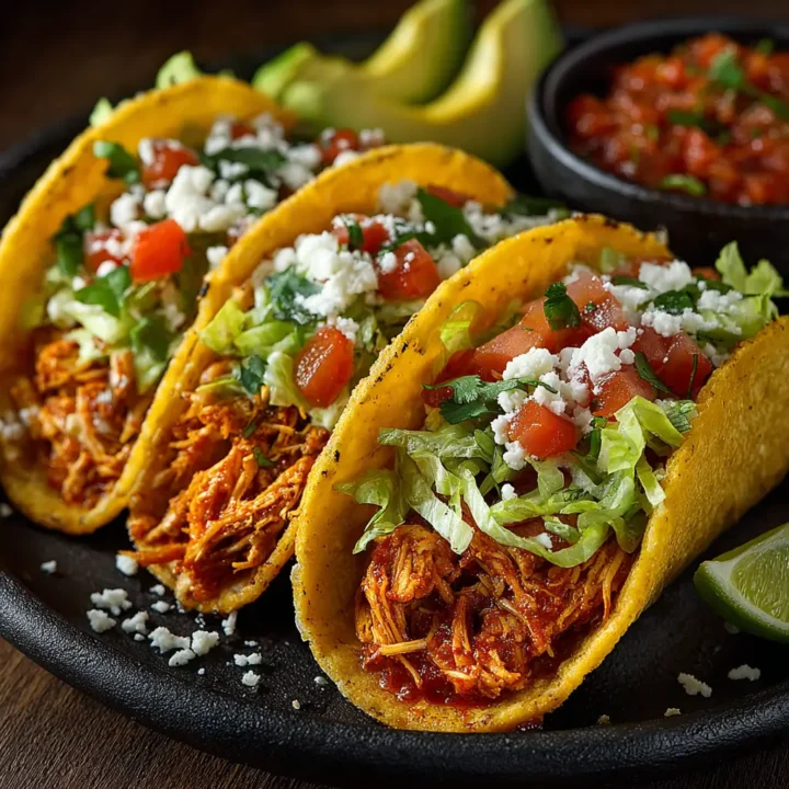 Slow Cooker Chicken Tacos Quick & Delicious