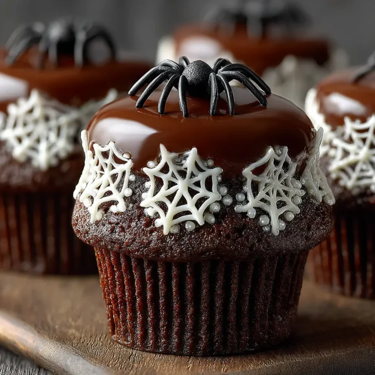 Spiderweb Chocolate Cupcakes Recipe