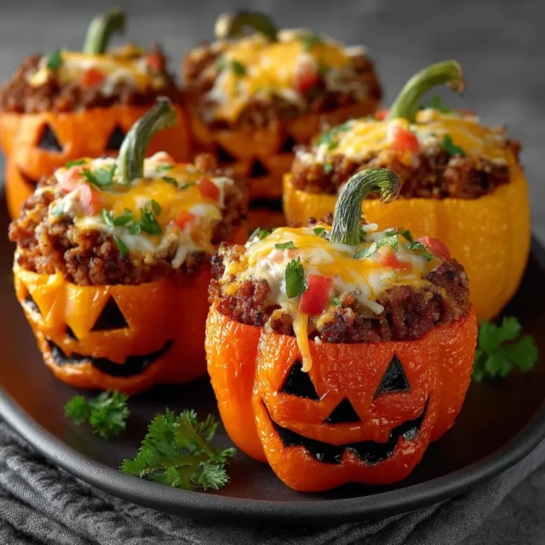 Halloween Stuffed Peppers: Easy Jack-o’-Lantern
