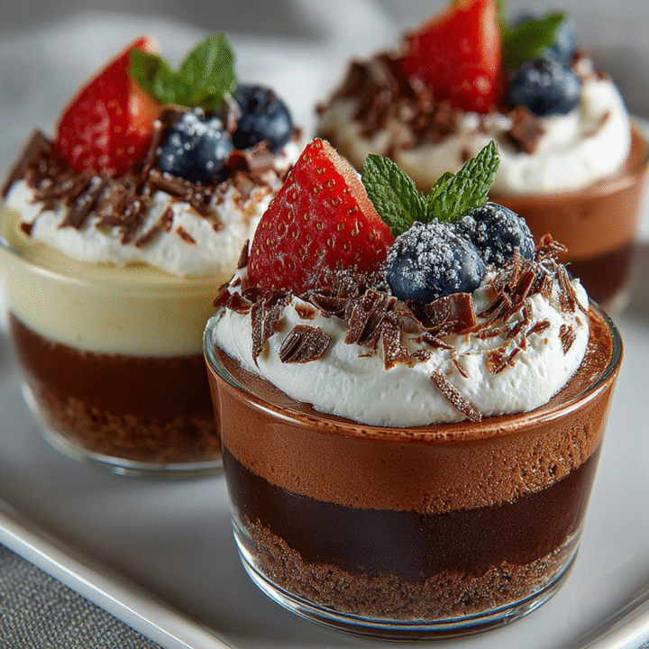 Triple Chocolate Mousse Cups Recipe