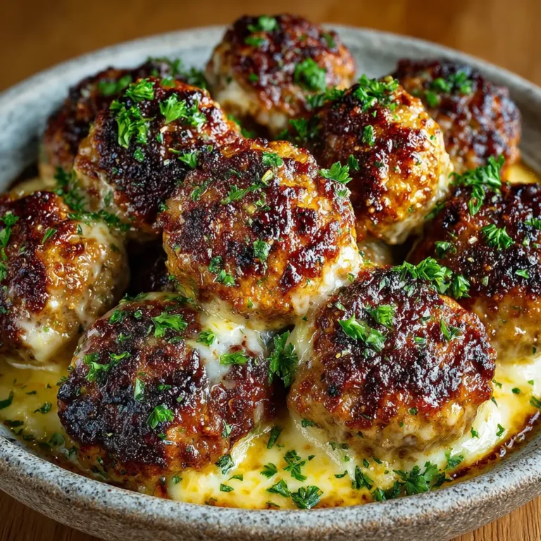 Cheesy Garlic Butter Meatballs Recipe