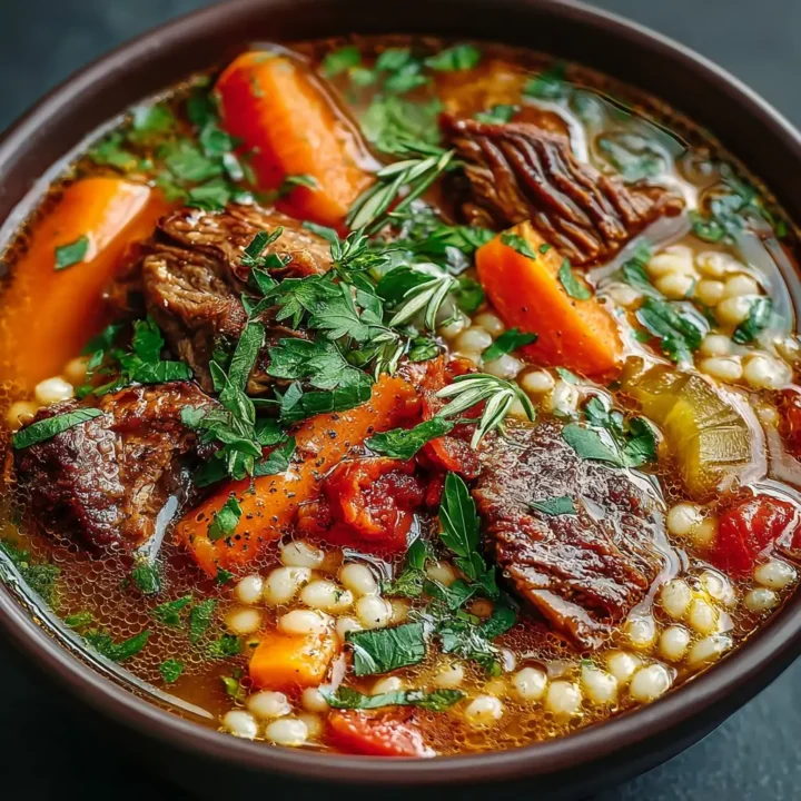 Instant Pot Beef Barley Soup