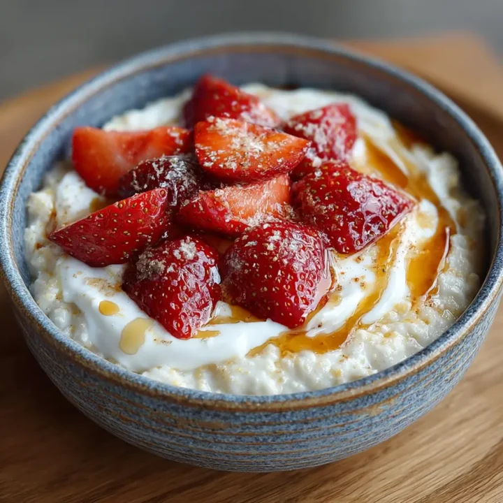 Strawberries and Cream Porridge Recipe