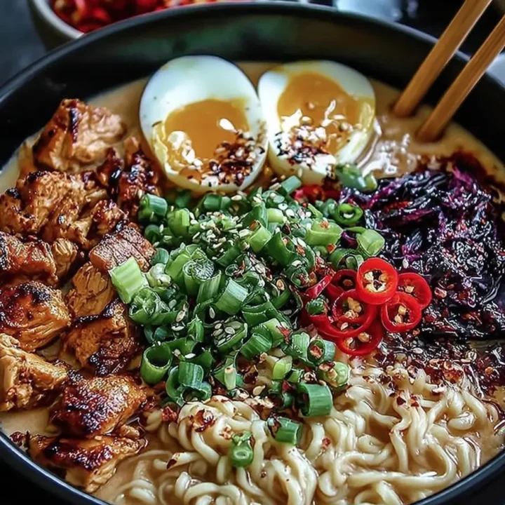 Creamy Garlic Fiery Chicken Ramen Recipe