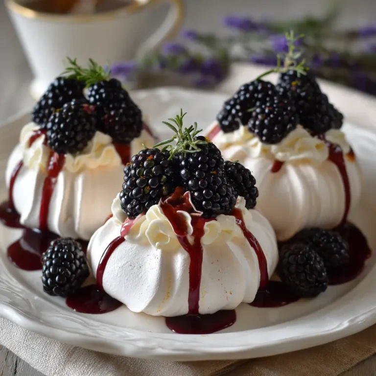 Blackberry Pavlovas Recipe