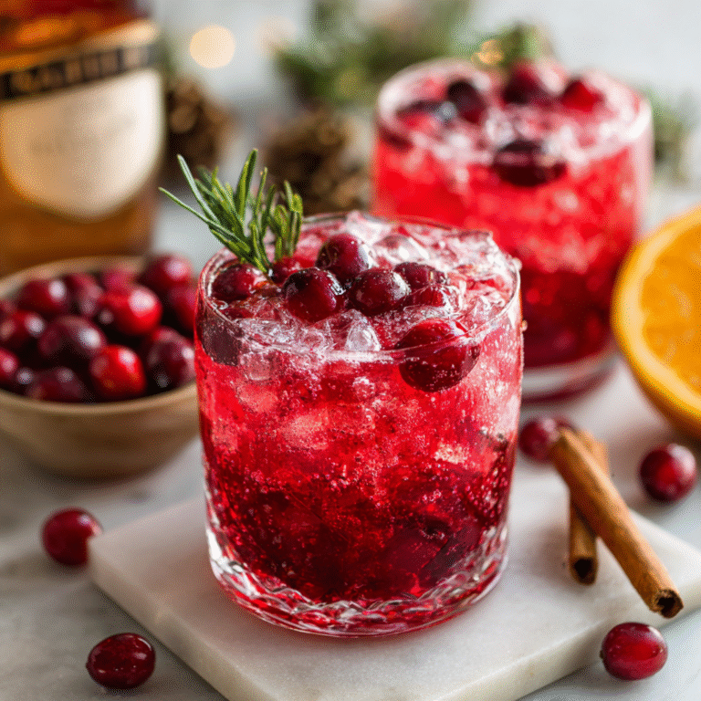 Vanilla Cranberry Crush Mocktail Recipe