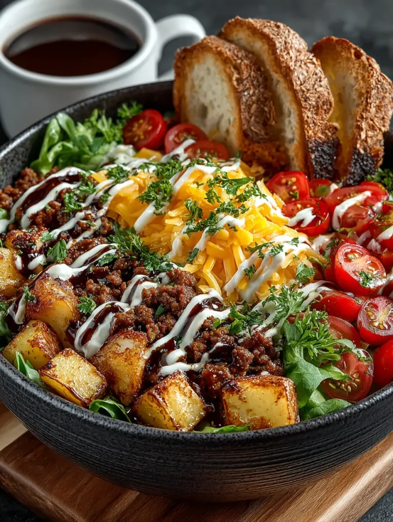 Loaded Burger Bowls: A Hearty and Flavorful Meal