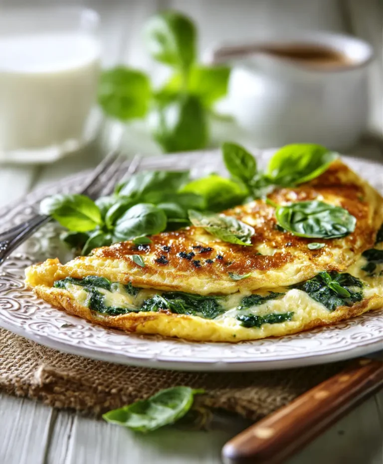Spinach & Feta Omelette A Healthy and Flavorful Breakfast
