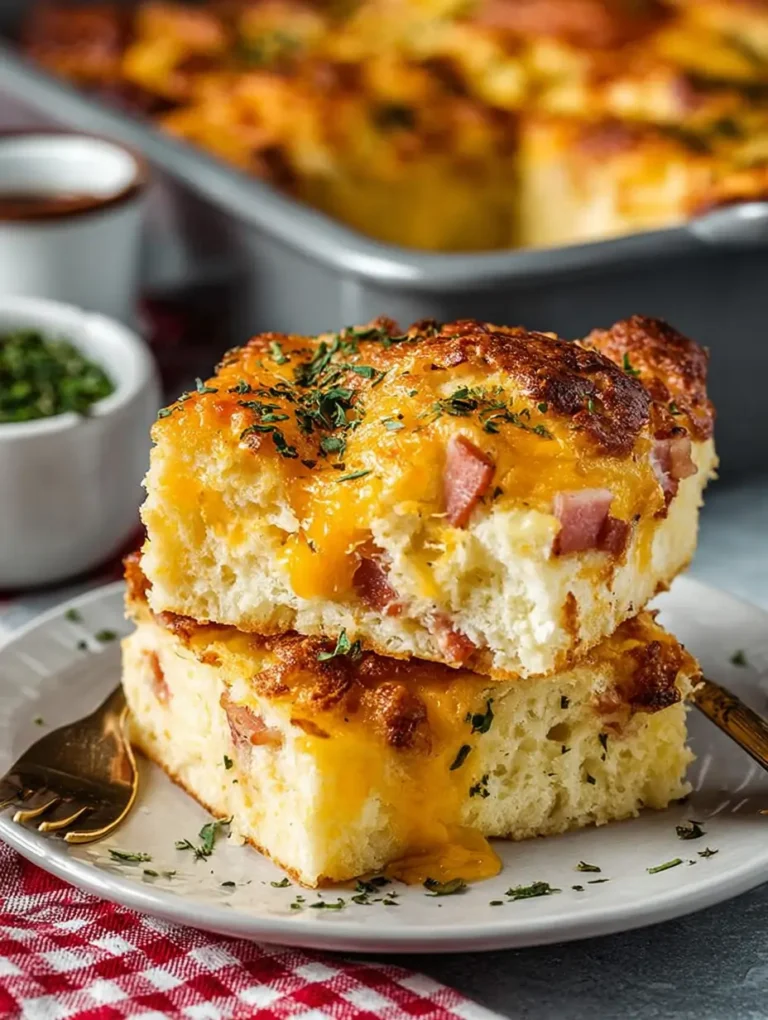 Ham and Cheese Butter Swim Biscuits Recipe