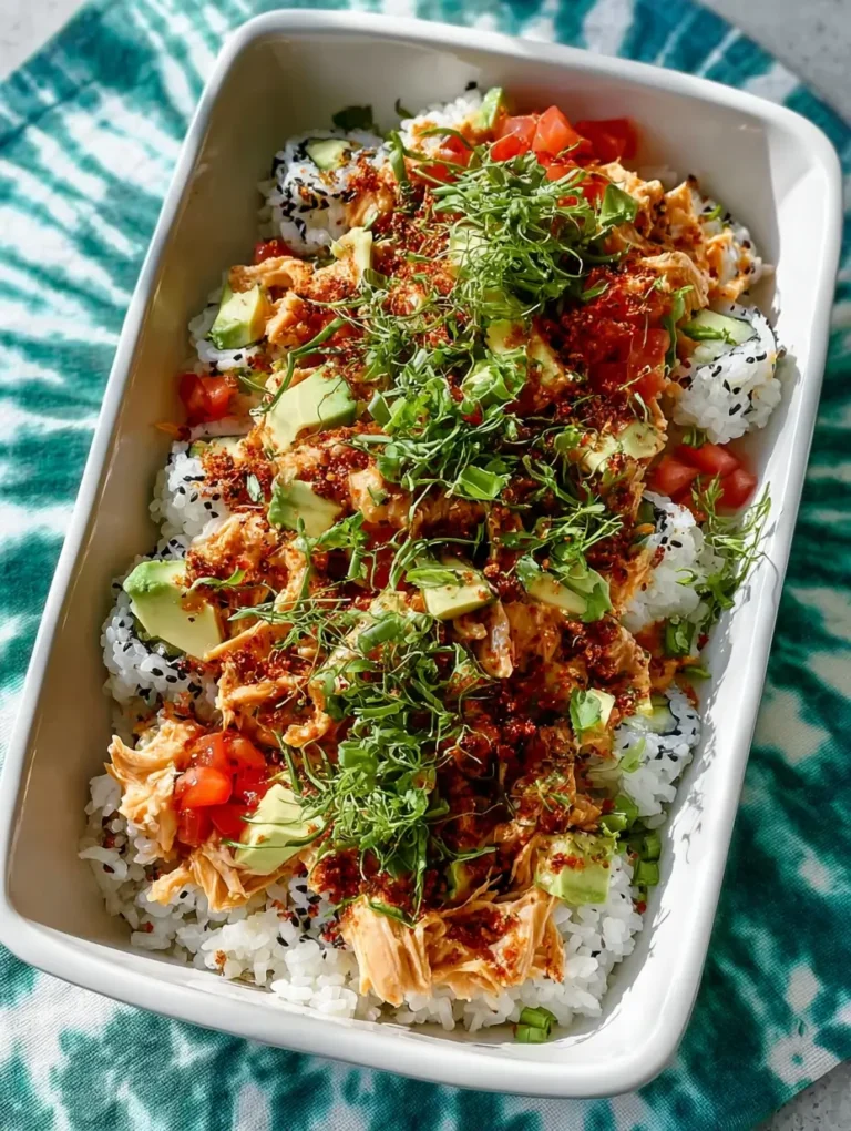 Teriyaki Salmon Sushi Bake
