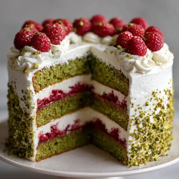 Pistachio Raspberry Cake