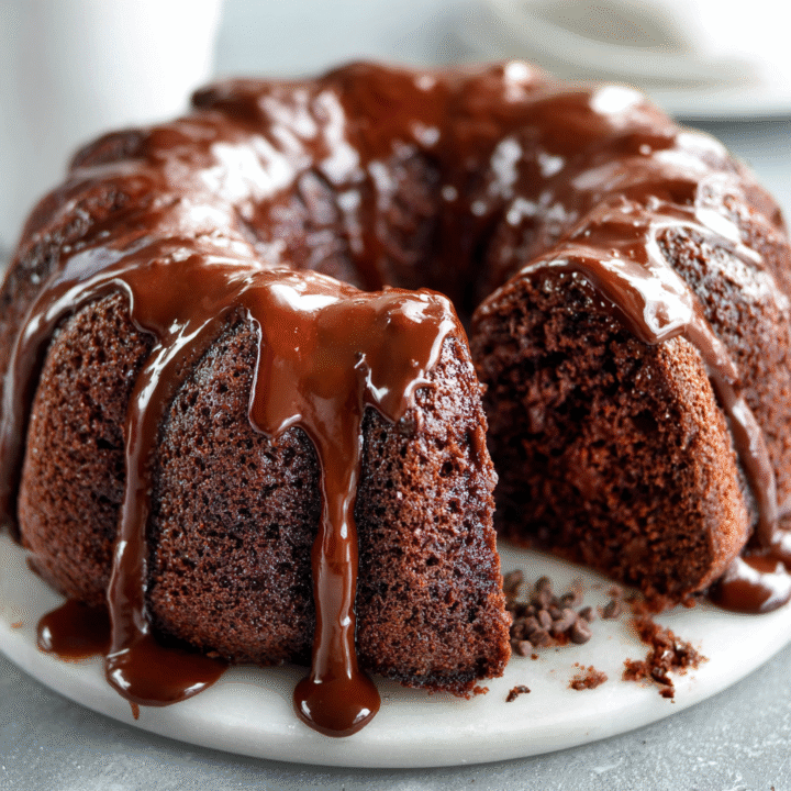 Glossy Chocolate Pound Cake