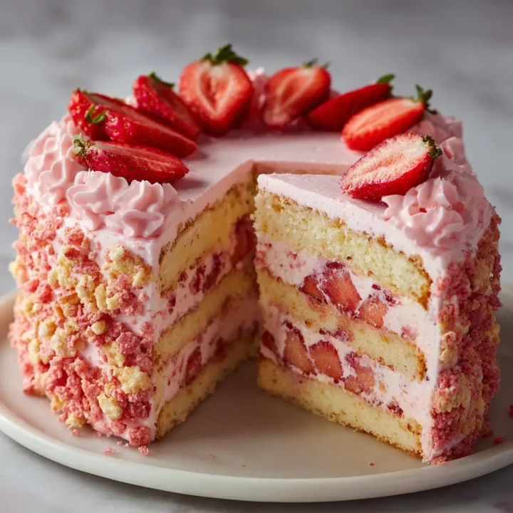 Strawberry Crunch Cake