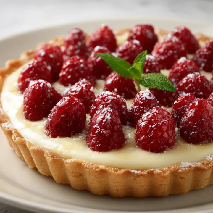 Raspberry White Chocolate Tart