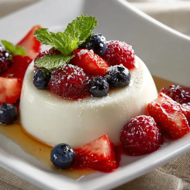 Vanilla Panna Cotta with Berries