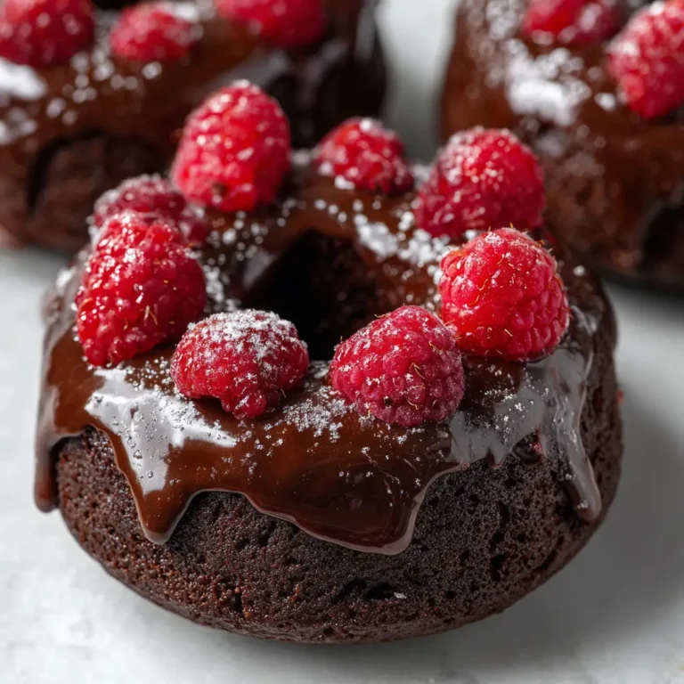 Baked Chocolate Donuts with Raspberries: A Delightful Treat